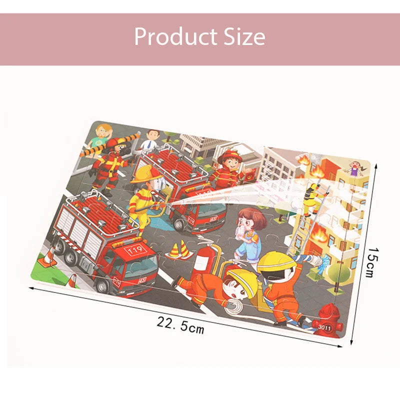 Rompecabezas 3D Montessori de 30 piezas económico, rompecabezas de madera con animales de dibujos animados, juego de mesa, juguetes educativos para niños, regalos