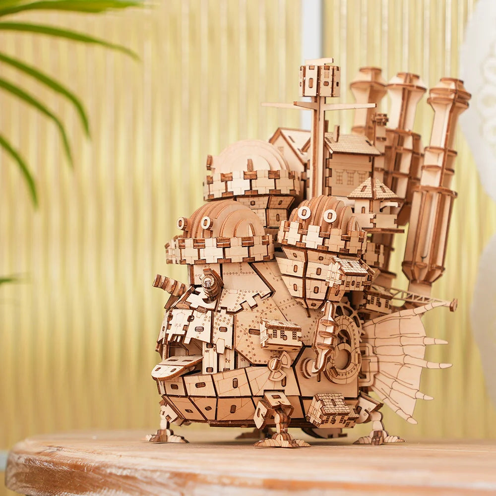 "Puzzle de madera 3D con tema de castillo creativo, Kit de modelo de madera, juguete artesanal, decoración del hogar, el mejor regalo desafiante para niños y adultos"