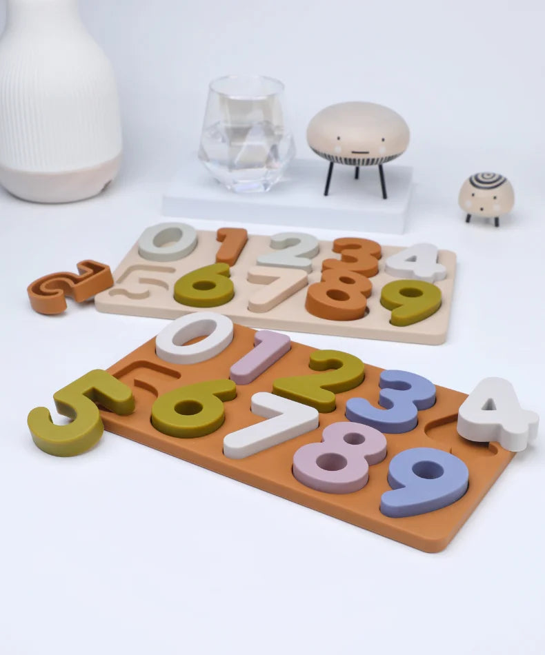 Rompecabezas Abc educativo de silicona, estuche superior y letras más inferiores para regalos, invitados de cumpleaños para niños, niñas, niños en edad preescolar