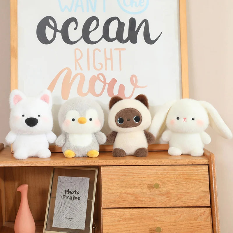 Bonitos animales sentados, Panda rojo, zorro, perezoso, gato, muñecos de peluche suaves, capibara de peluche, cerdo, juguetes para bebés, regalos para niños