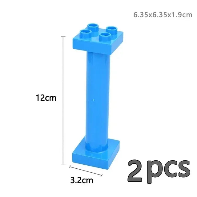 Placa base Duploes de gran tamaño, placas de montaje de ladrillos de 16x16 puntos, partículas grandes, figuras clásicas de animales, bloques de construcción, juguetes para niños