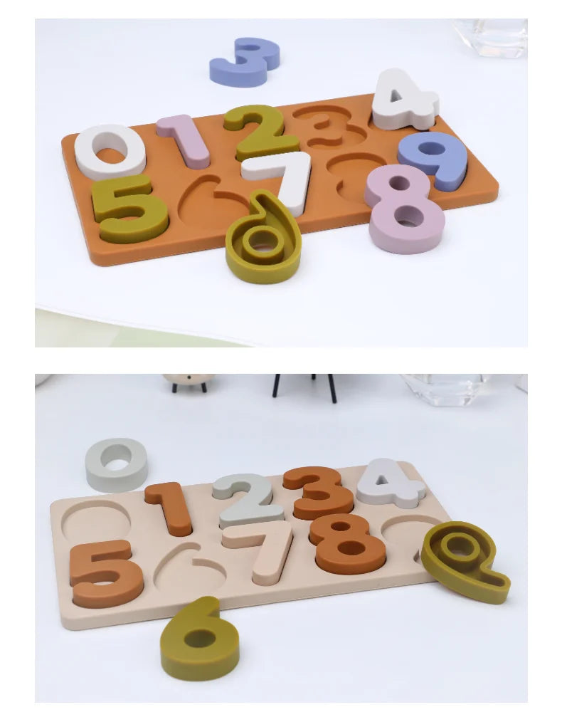 Rompecabezas Abc educativo de silicona, estuche superior y letras más inferiores para regalos, invitados de cumpleaños para niños, niñas, niños en edad preescolar