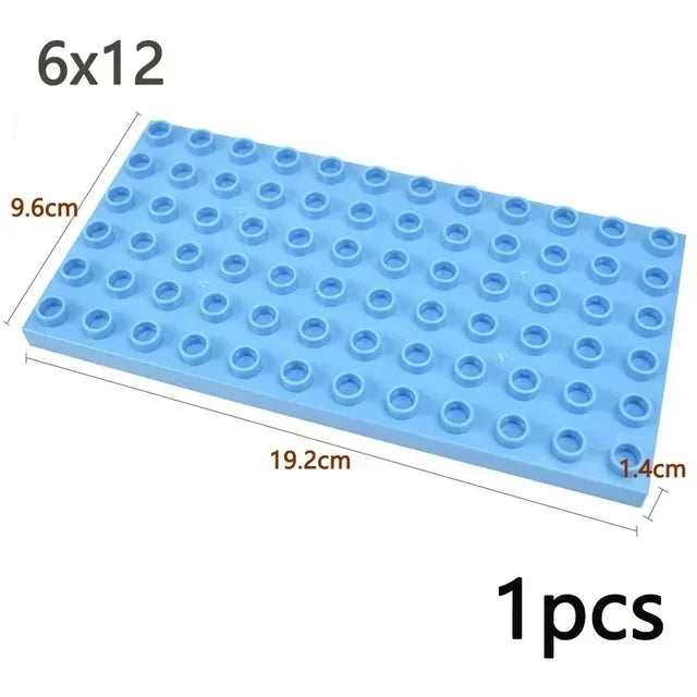 Placa base Duploes de gran tamaño, placas de montaje de ladrillos de 16x16 puntos, partículas grandes, figuras clásicas de animales, bloques de construcción, juguetes para niños