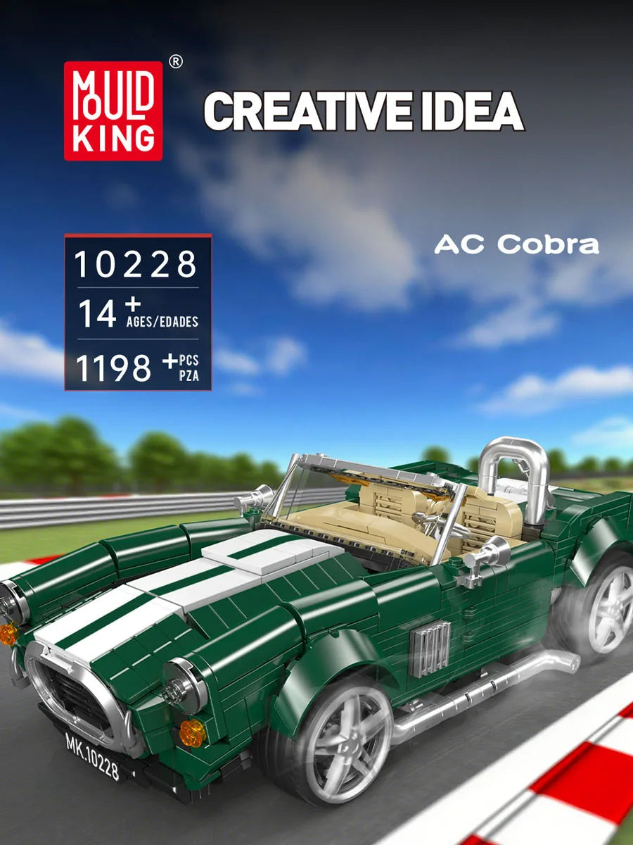 Mould King 10228 AC Cobra, bloques de construcción, 1198 Uds., vehículo urbano, modelo de coche técnico, juego de juguetes de exhibición de escritorio para adultos y niños, regalo